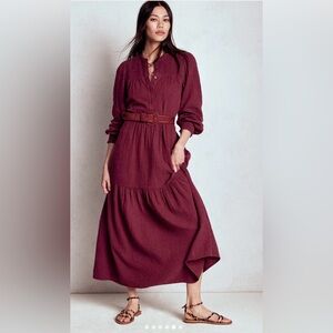 BODEN Cecily Double Cloth Midi Dress